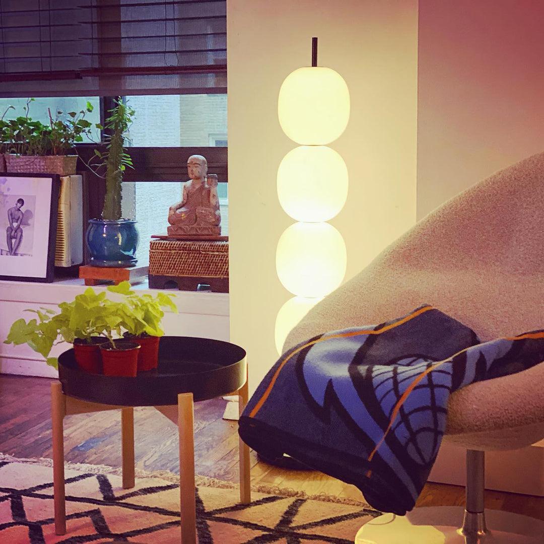 Candied Haws Floor Lamp with LED Light and Marble Base