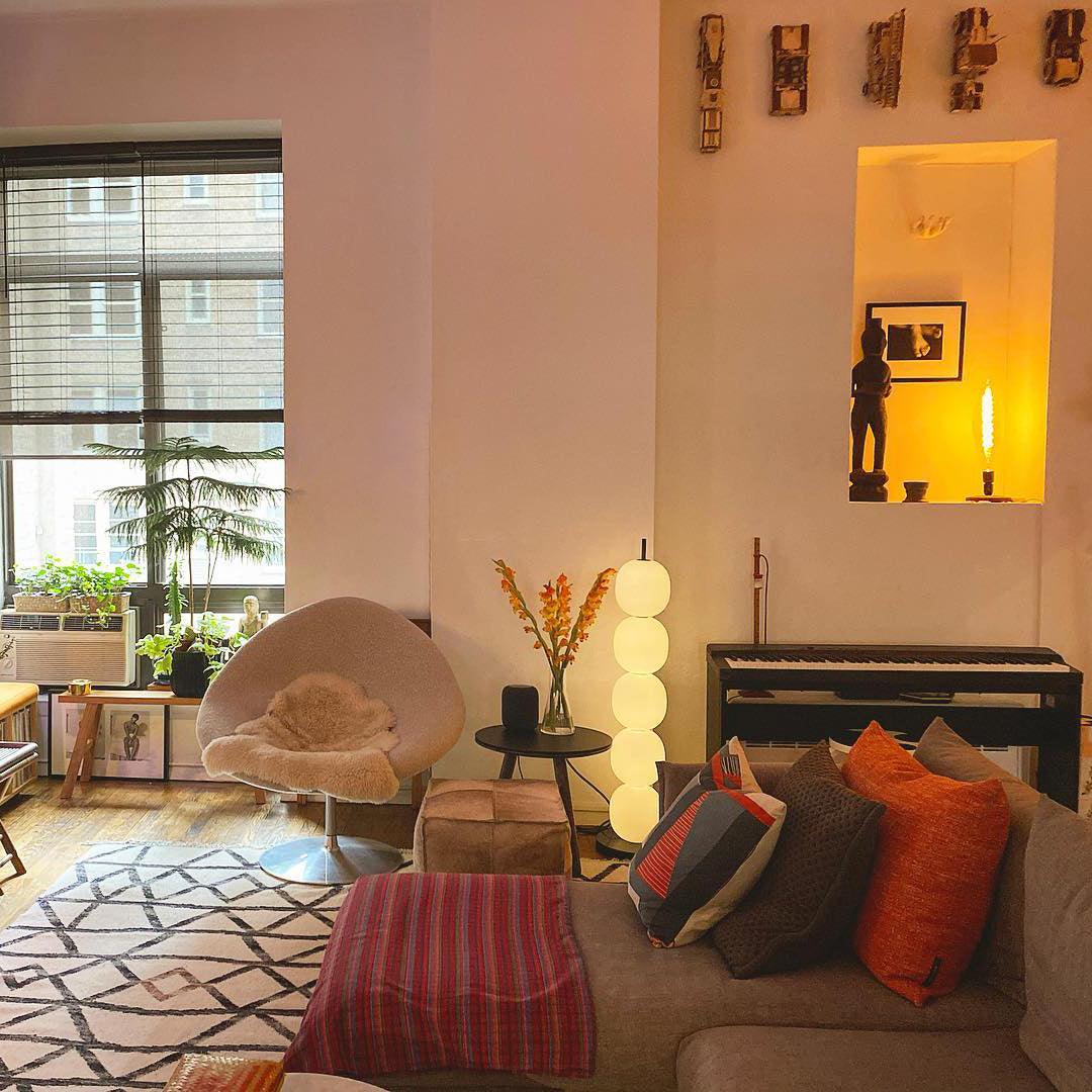 Candied Haws Floor Lamp with LED Light and Marble Base