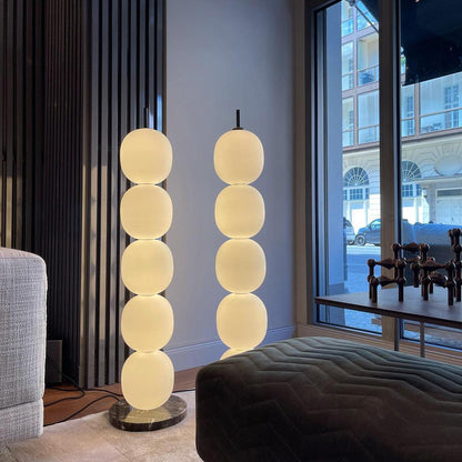 Candied Haws Floor Lamp with LED Light and Marble Base