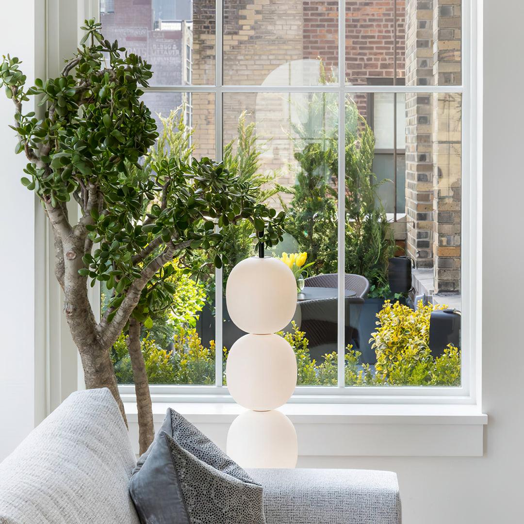 Candied Haws Floor Lamp with LED Light and Marble Base