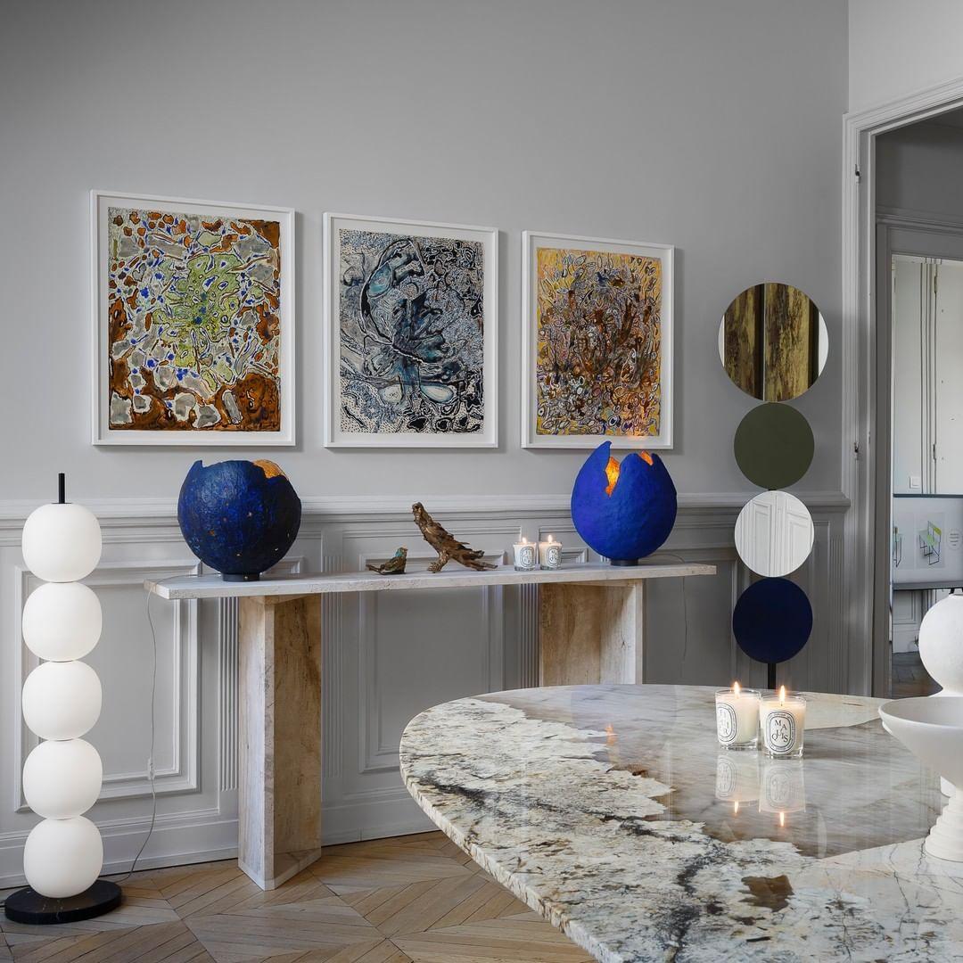 Candied Haws Floor Lamp with LED Light and Marble Base