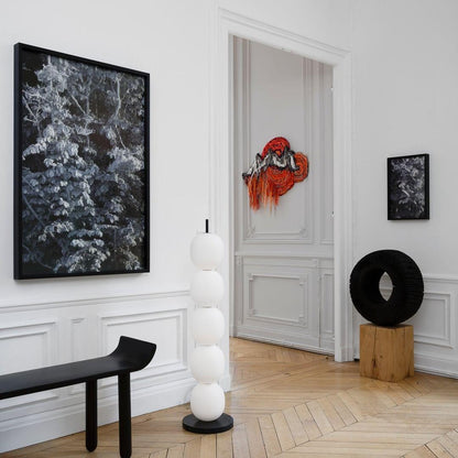 Candied Haws Floor Lamp with LED Light and Marble Base