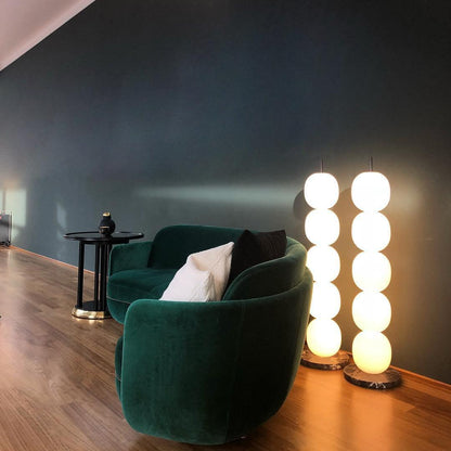 Candied Haws Floor Lamp with LED Light and Marble Base