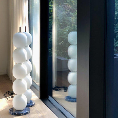 Candied Haws Floor Lamp with LED Light and Marble Base