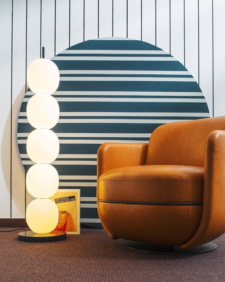 Candied Haws Floor Lamp with LED Light and Marble Base