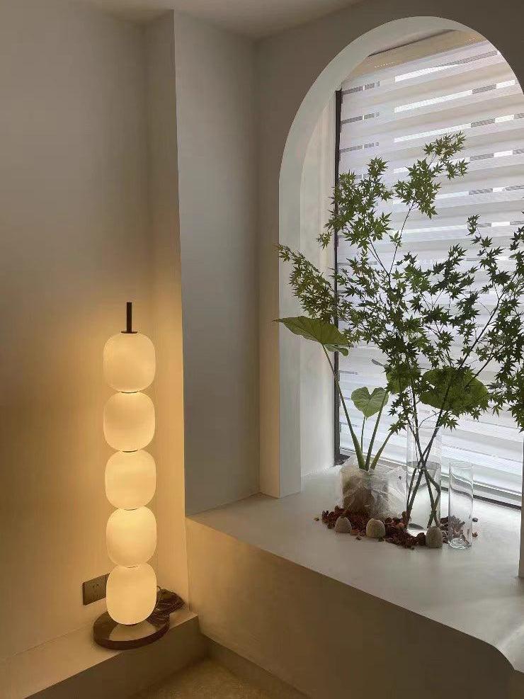 Candied Haws Floor Lamp with LED Light and Marble Base