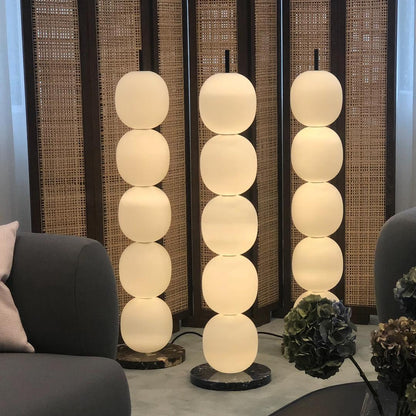 Candied Haws Floor Lamp with LED Light and Marble Base