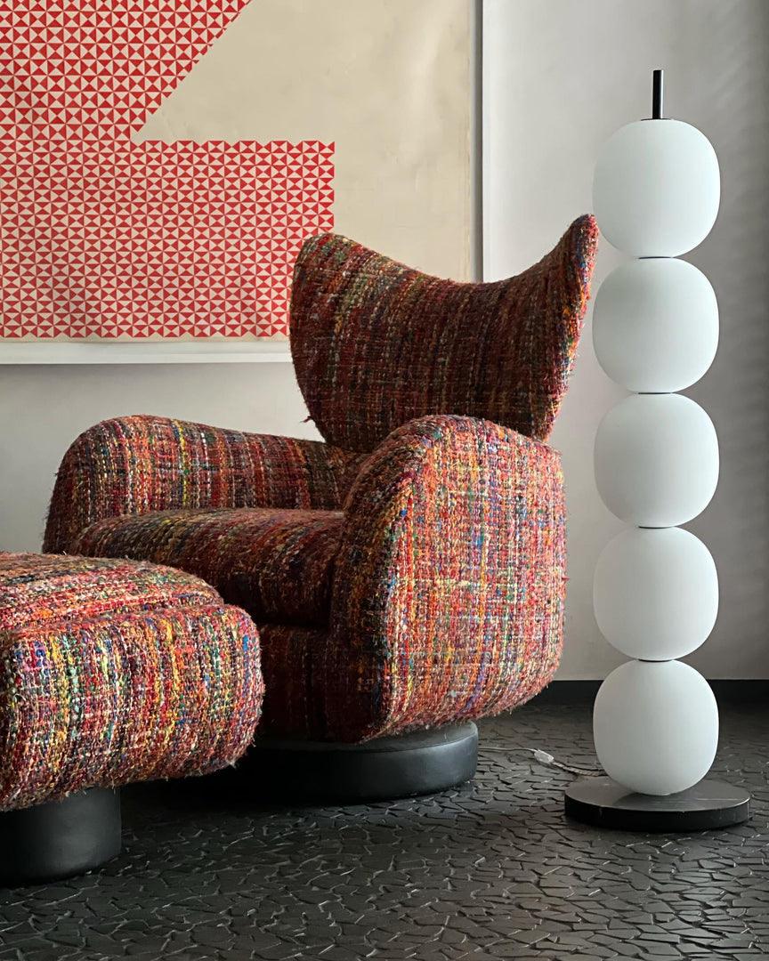 Candied Haws Floor Lamp with LED Light and Marble Base