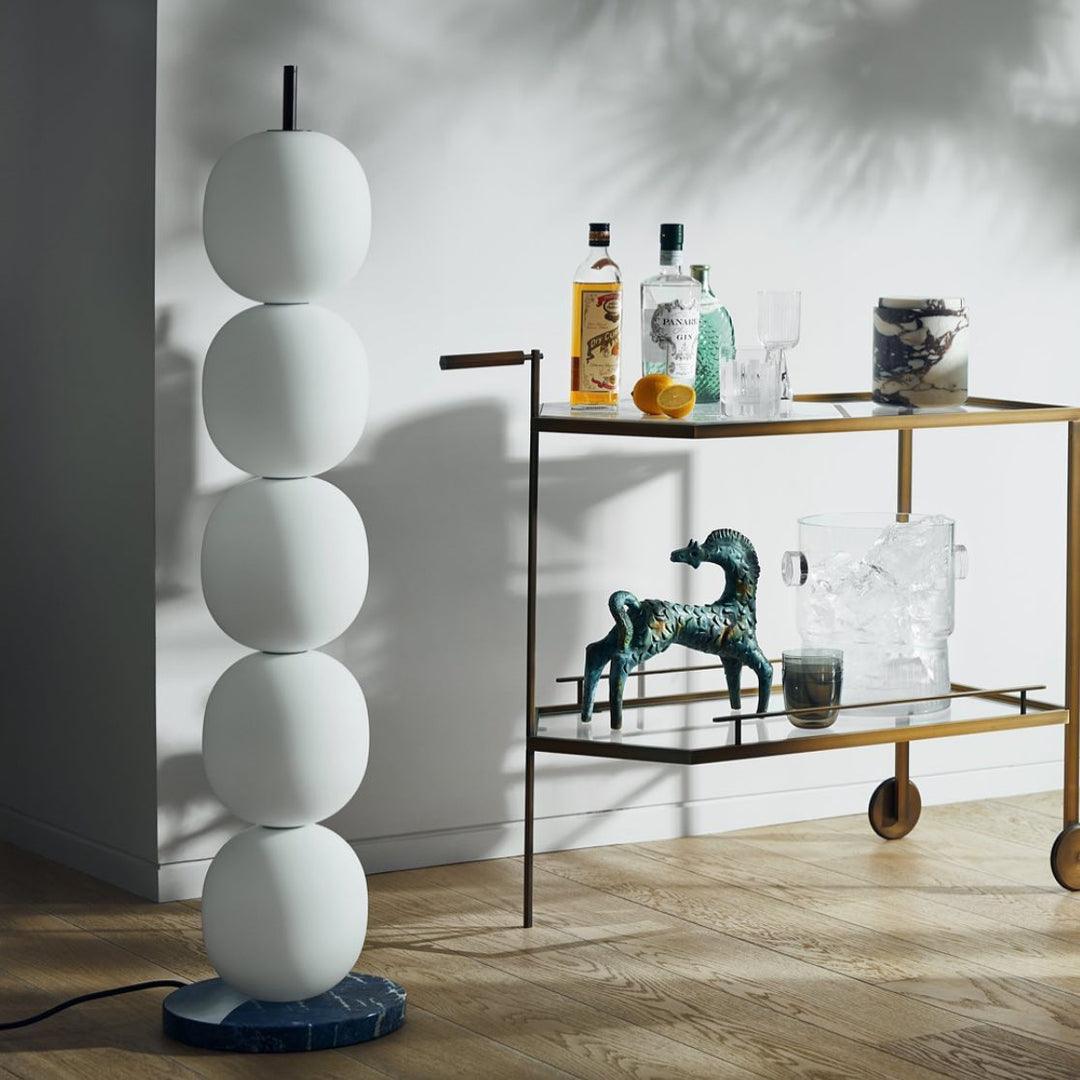Candied Haws Floor Lamp with LED Light and Marble Base