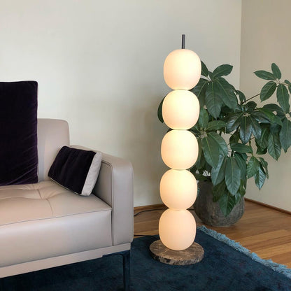 Candied Haws Floor Lamp with LED Light and Marble Base