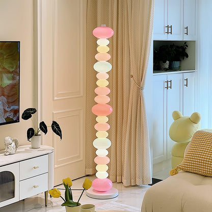 Candy Floor Lamp with Multicolor Glass and LED Light