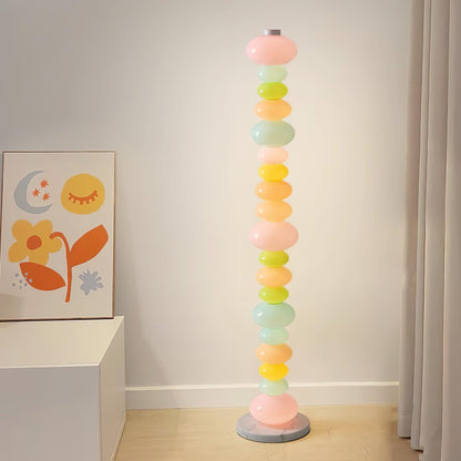 Candy Floor Lamp with Multicolor Glass and LED Light