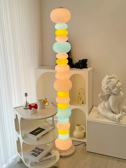 Candy Floor Lamp with Multicolor Glass and LED Light