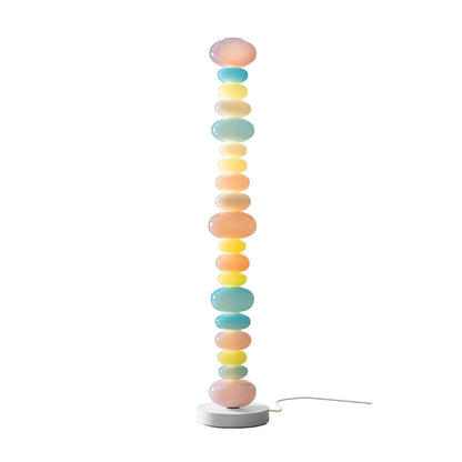 Candy Floor Lamp with Multicolor Glass and LED Light