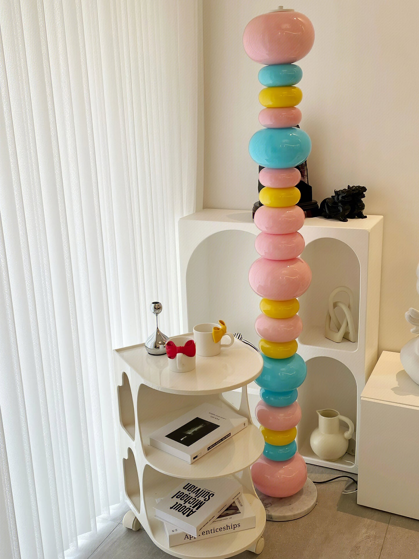 Candy Floor Lamp with Multicolor Glass and LED Light