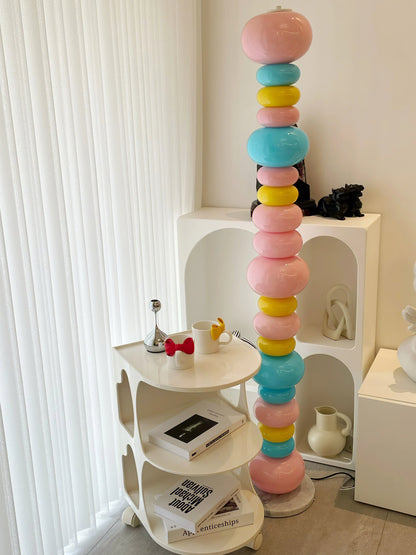 Candy Floor Lamp with Multicolor Glass and LED Light