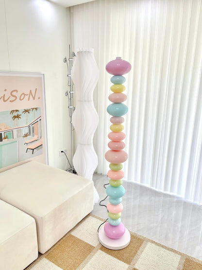 Candy Floor Lamp with Multicolor Glass and LED Light