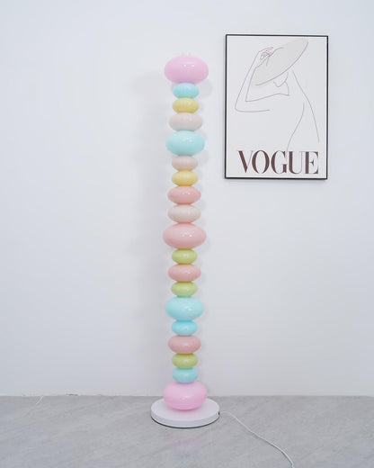 Candy Floor Lamp with Multicolor Glass and LED Light