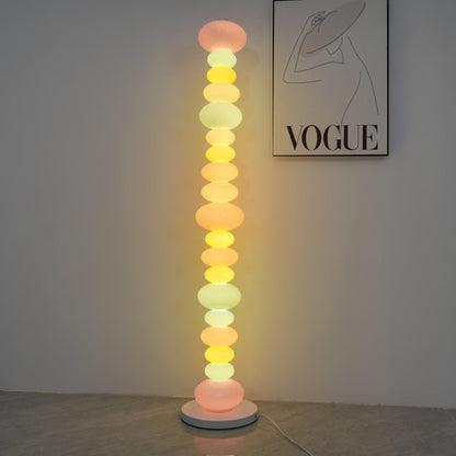 Candy Floor Lamp with Multicolor Glass and LED Light