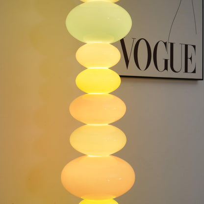 Candy Floor Lamp with Multicolor Glass and LED Light