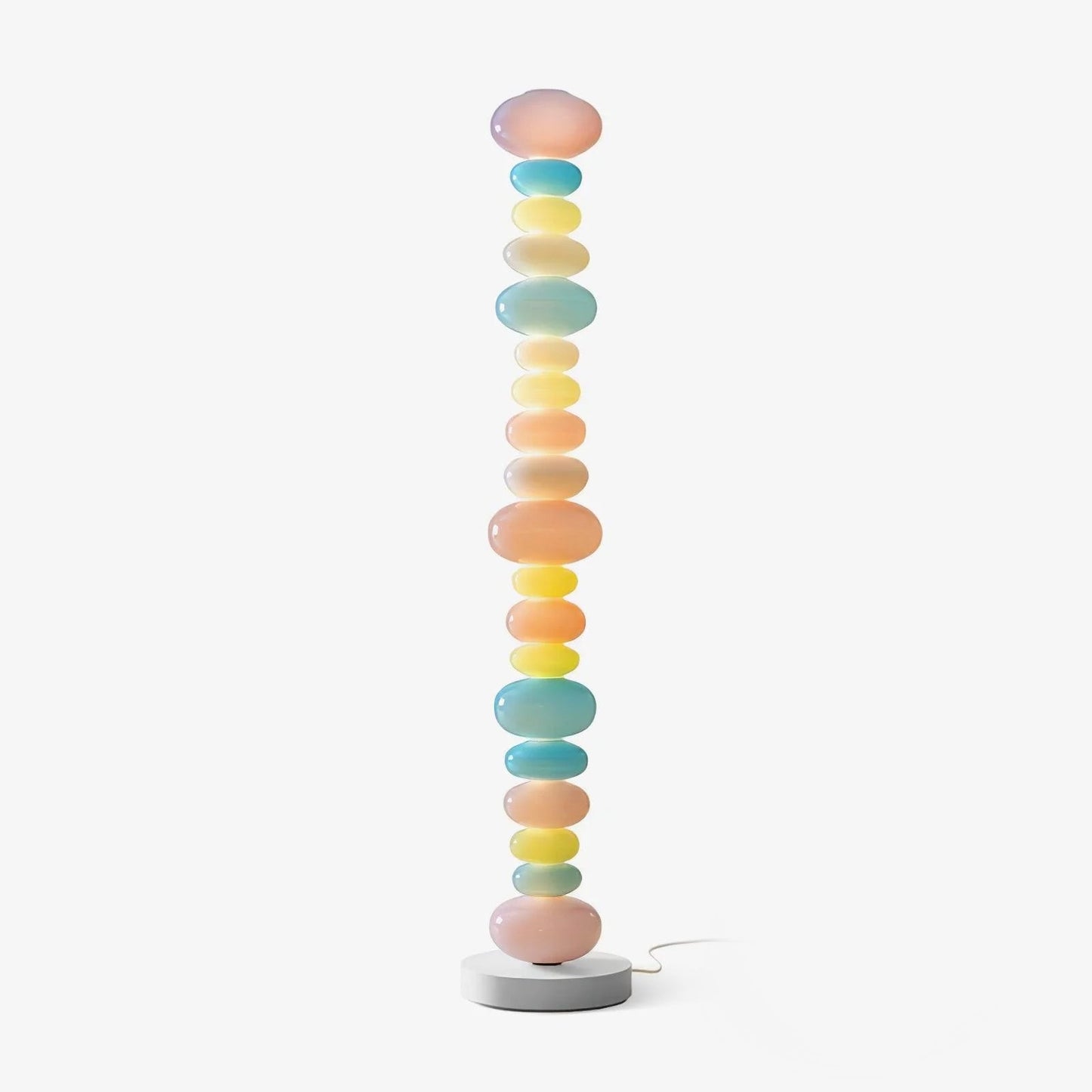 Candy Floor Lamp with Multicolor Glass and LED Light