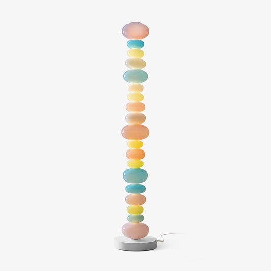 Candy Floor Lamp with Multicolor Glass and LED Light
