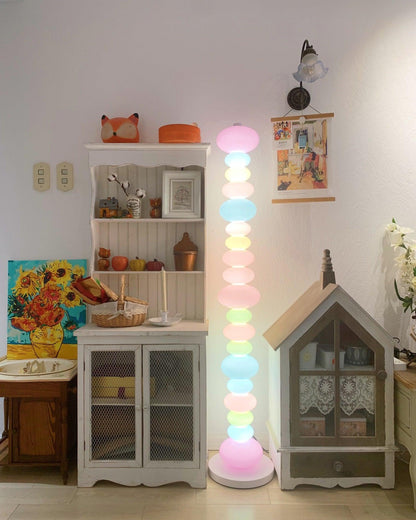 Candy Floor Lamp with Multicolor Glass and LED Light