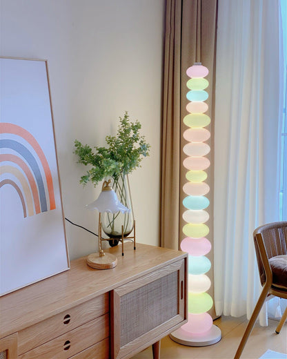 Candy Floor Lamp with Multicolor Glass and LED Light