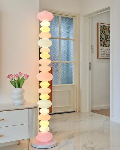 Candy Floor Lamp with Multicolor Glass and LED Light