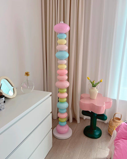 Candy Floor Lamp with Multicolor Glass and LED Light
