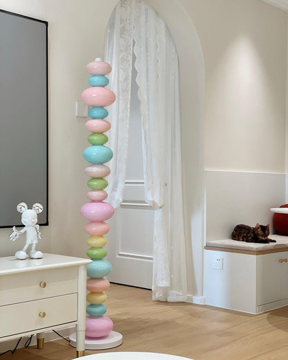 Candy Floor Lamp with Multicolor Glass and LED Light