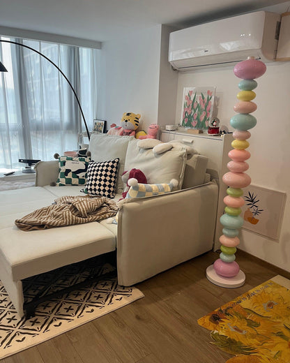 Candy Floor Lamp with Multicolor Glass and LED Light