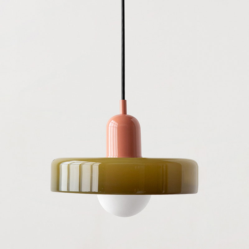 Bauhaus Pendant Light in Coloured Glass – Modern Artistic Lighting