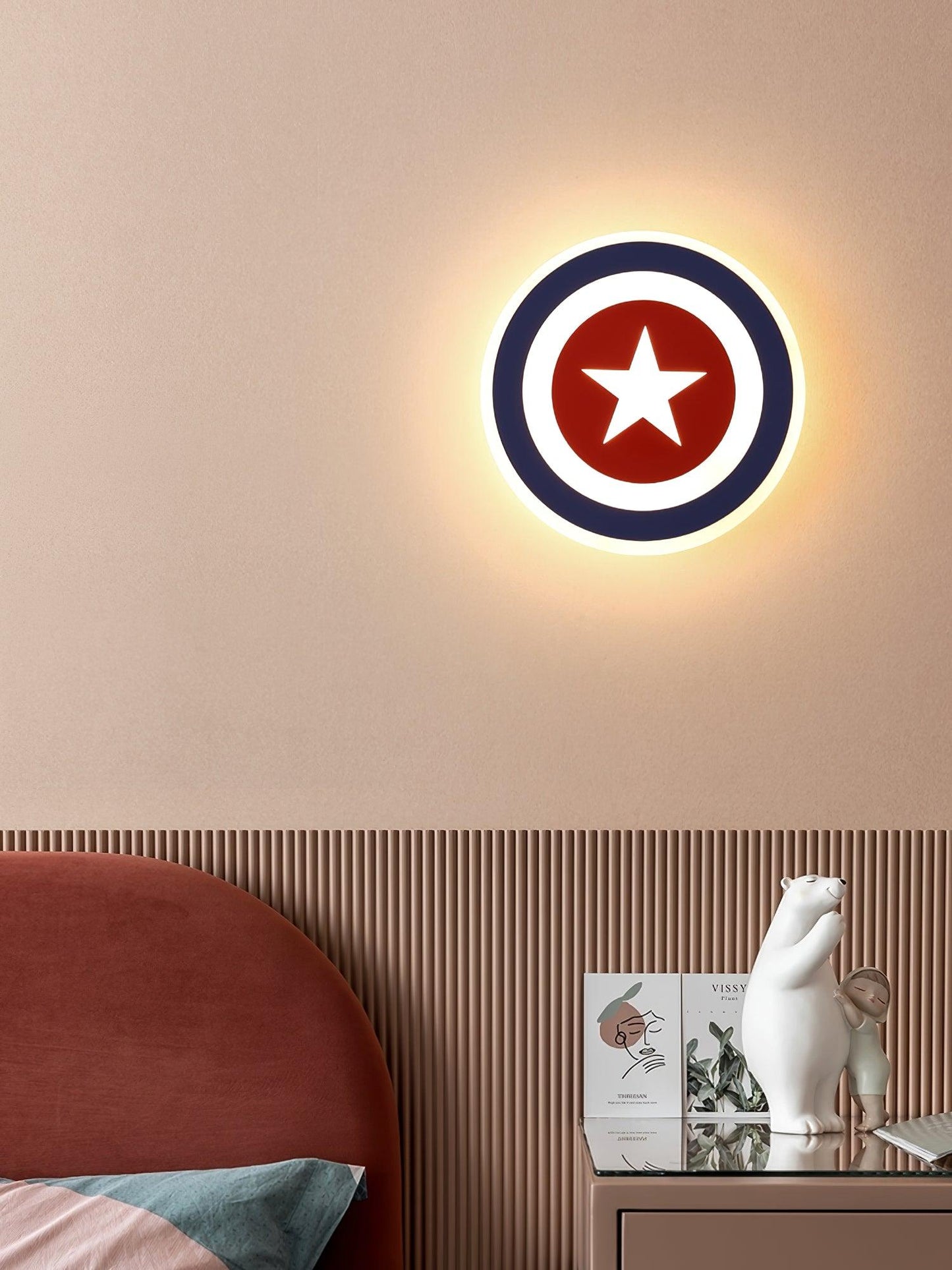 Captain Wall Lamp LED Light - Kids Room 3D Design