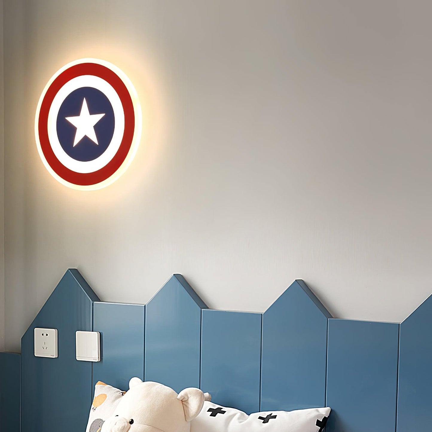 Captain Wall Lamp LED Light - Kids Room 3D Design