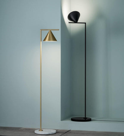 Captain Flint Floor Lamp with Marble Base and LED Light