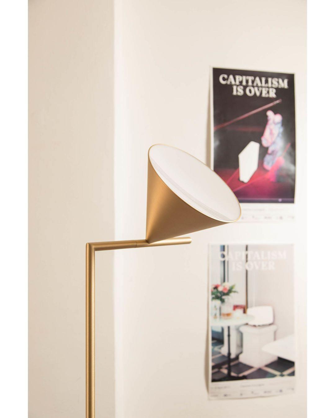 Captain Flint Floor Lamp with Marble Base and LED Light