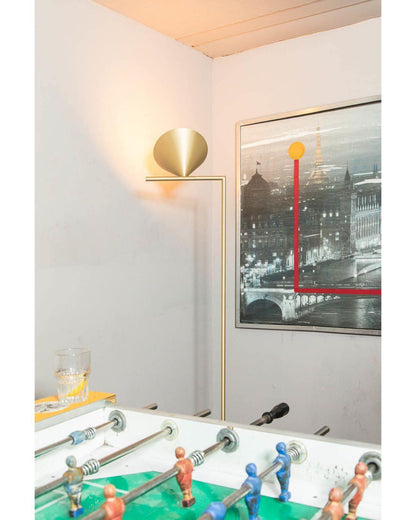Captain Flint Floor Lamp with Marble Base and LED Light