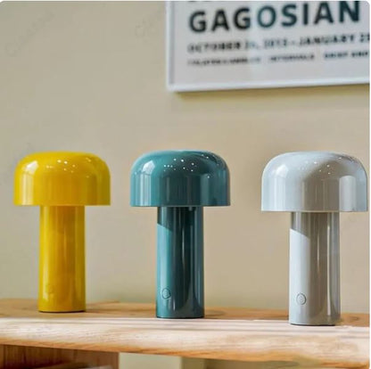 Italian Inspired Mushroom Cordless Table Lamp – Sleek & Modern LED Lighting