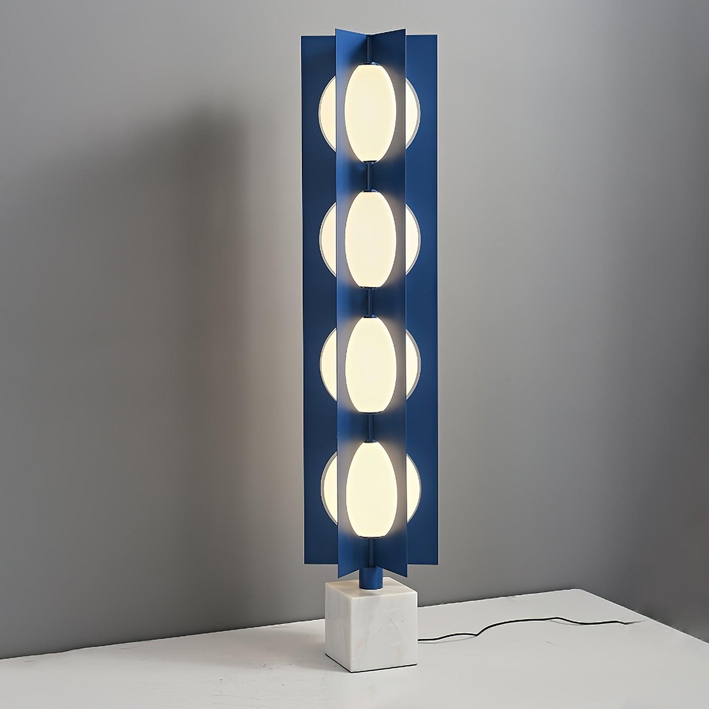 Blue Kleos Floor Lamp - Modern LED Lighting, Navy Design