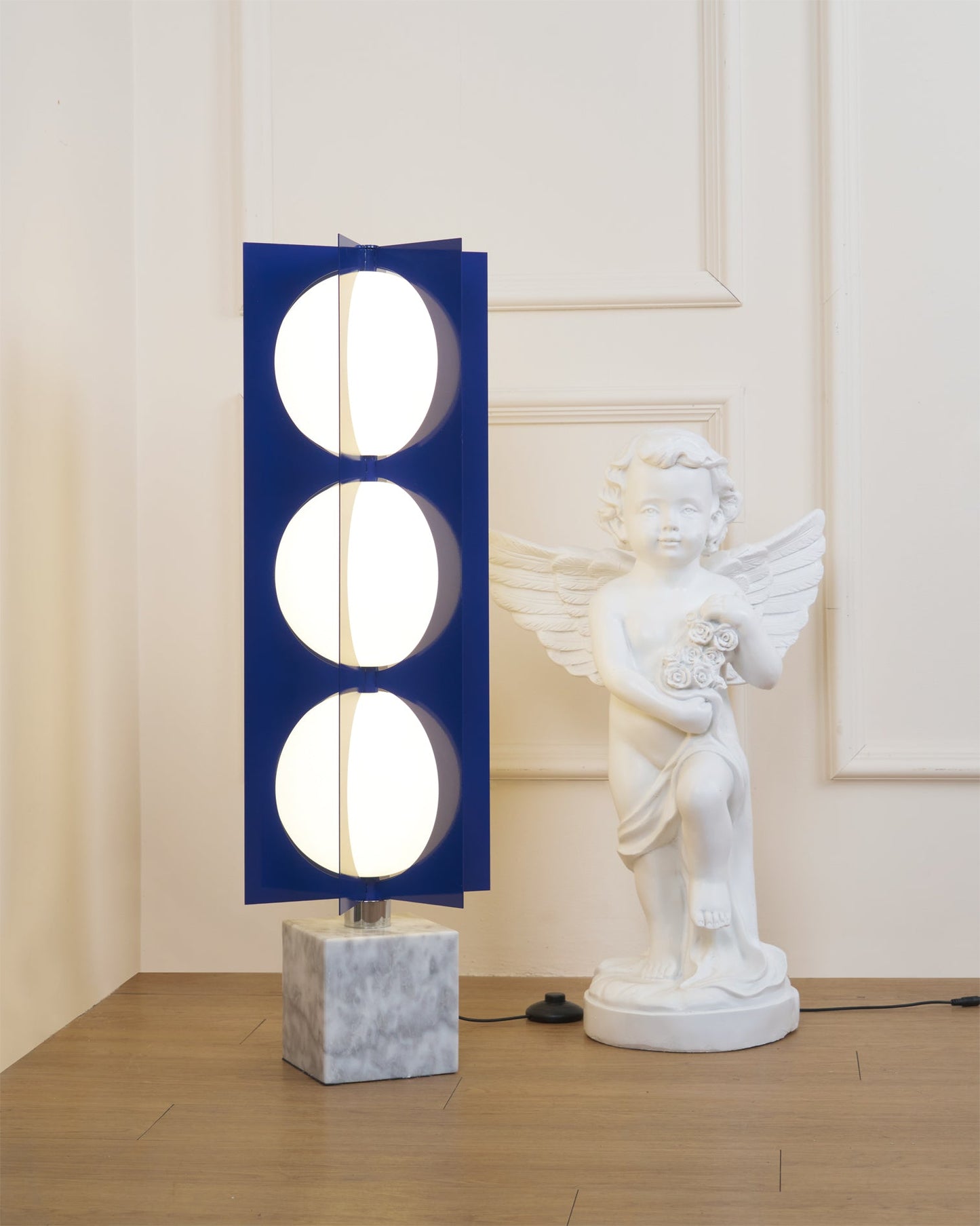Blue Kleos Floor Lamp - Modern LED Lighting, Navy Design