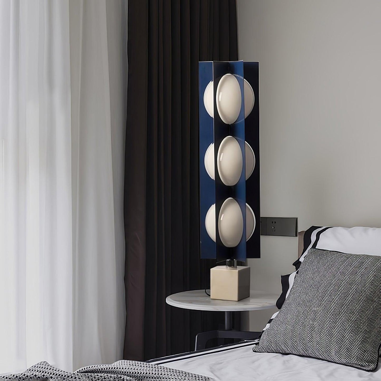 Blue Kleos Floor Lamp - Modern LED Lighting, Navy Design