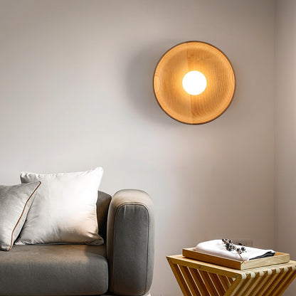 Centric Wall Lamp Set of 2 LED Indoor Lighting Wood Design