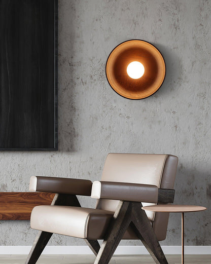 Centric Wall Lamp Set of 2 LED Indoor Lighting Wood Design
