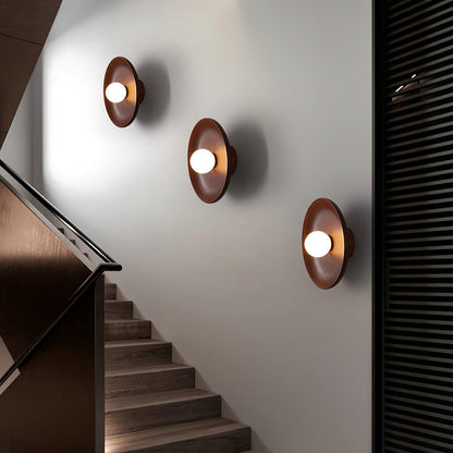 Centric Wall Lamp Set of 2 LED Indoor Lighting Wood Design
