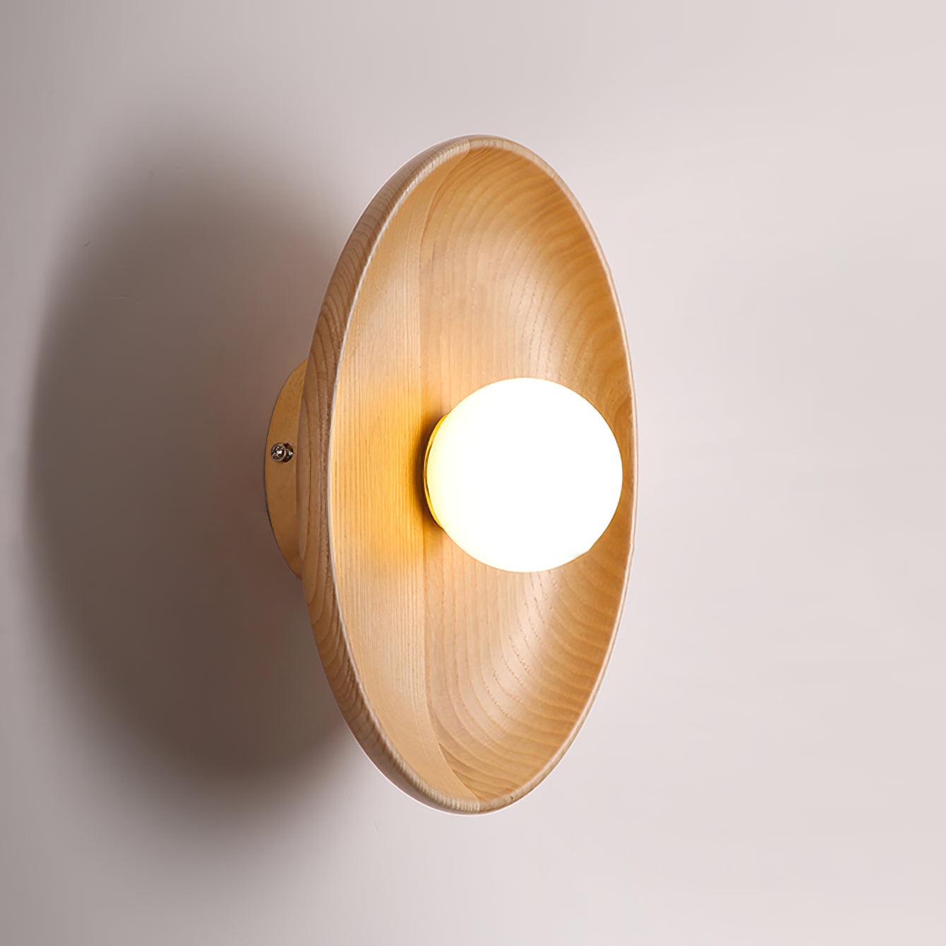Centric Wall Lamp Set of 2 LED Indoor Lighting Wood Design