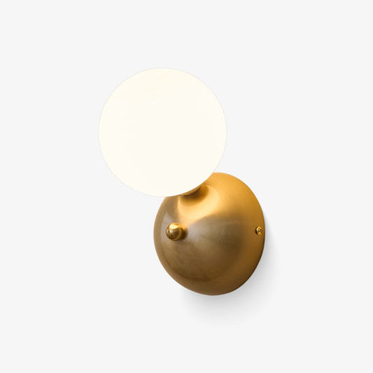 Ceres Wall Lamp Gold LED Indoor Light with Glass Shade