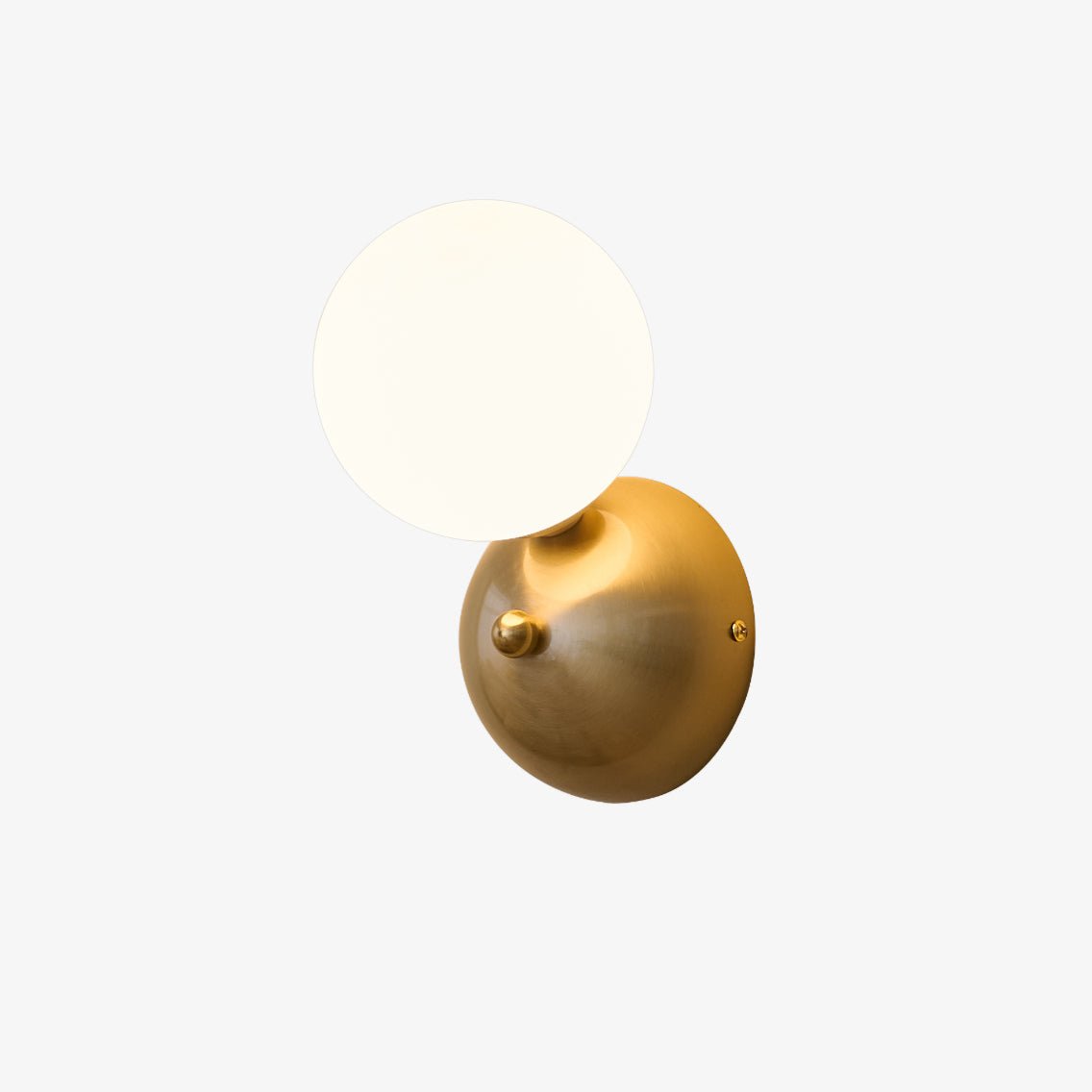 Ceres Wall Lamp Gold LED Indoor Light with Glass Shade