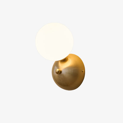 Ceres Wall Lamp Gold LED Indoor Light with Glass Shade