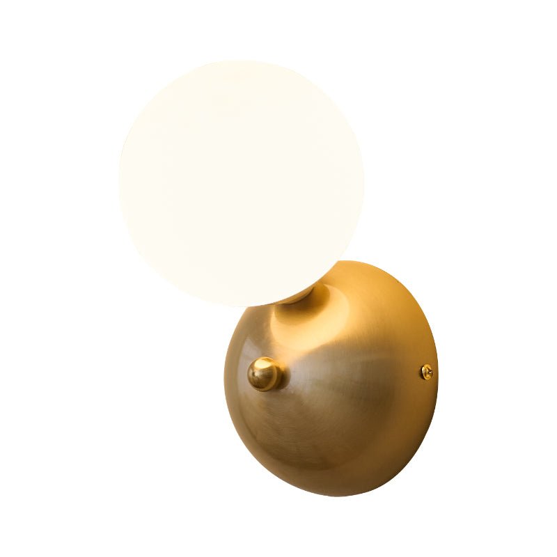 Ceres Wall Lamp Gold LED Indoor Light with Glass Shade